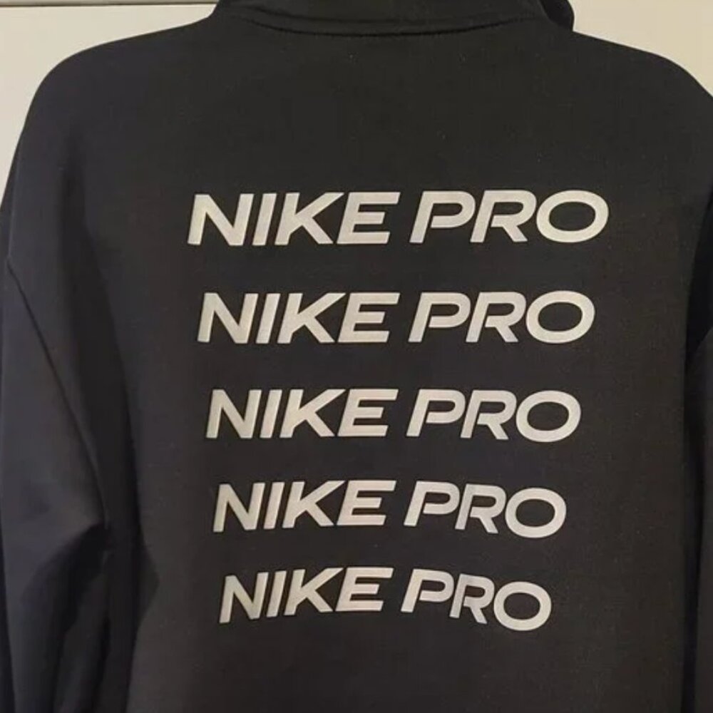 Nike Pro Black Pullover Sweatshirt Size Small - Picture 8 of 12